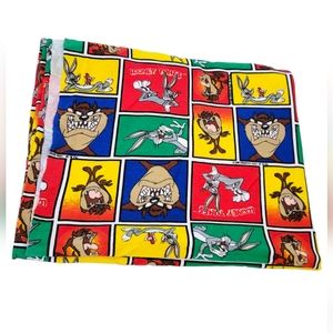Retro Warner Brothers Looney Tunes 1996 Colorful Fabric 1 YD Bugs Bunny & Taz